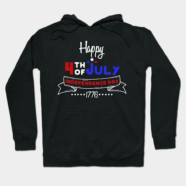 4th of july American flag color Hoodie by Hloosh